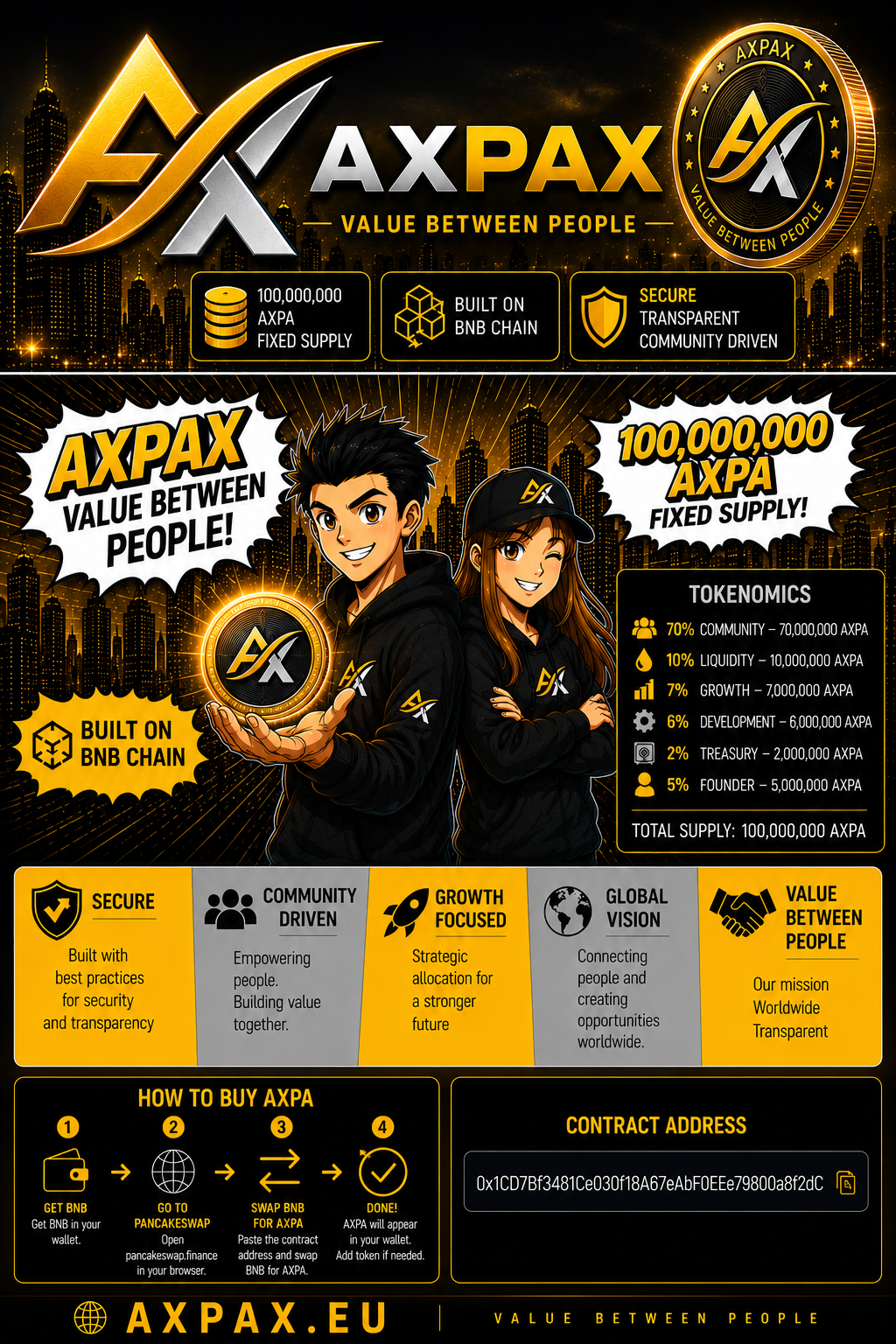 AXPAX promotional flyer